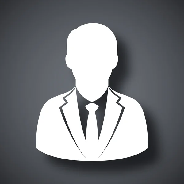 Bir iş takım elbiseli adam kullanıcı simgesi — Stok Vektör