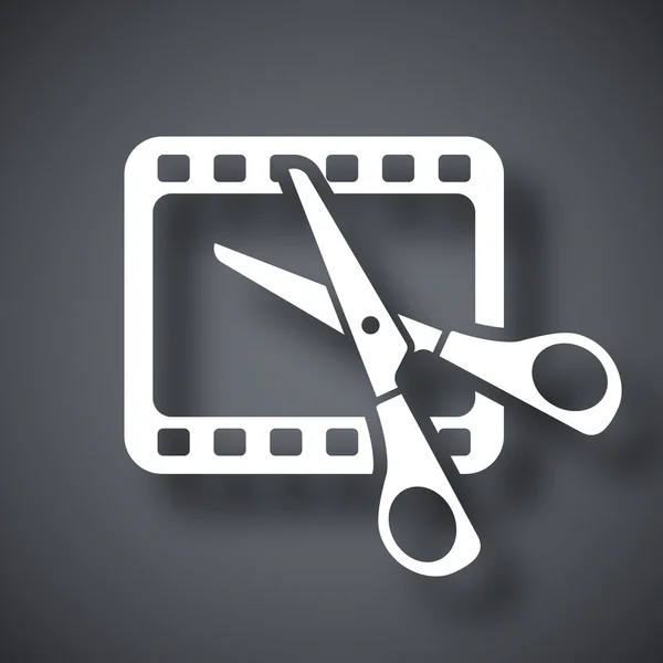 Video editing icon — Stock Vector