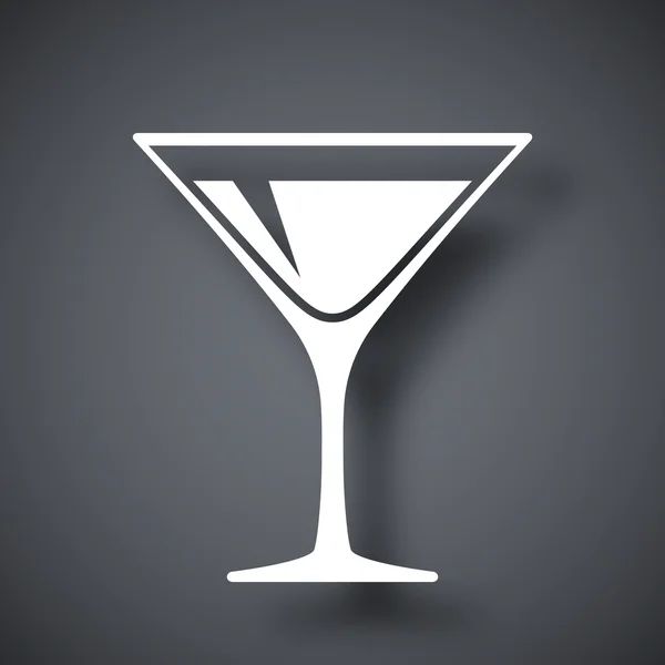 Skleněná ikona martini — Stockový vektor