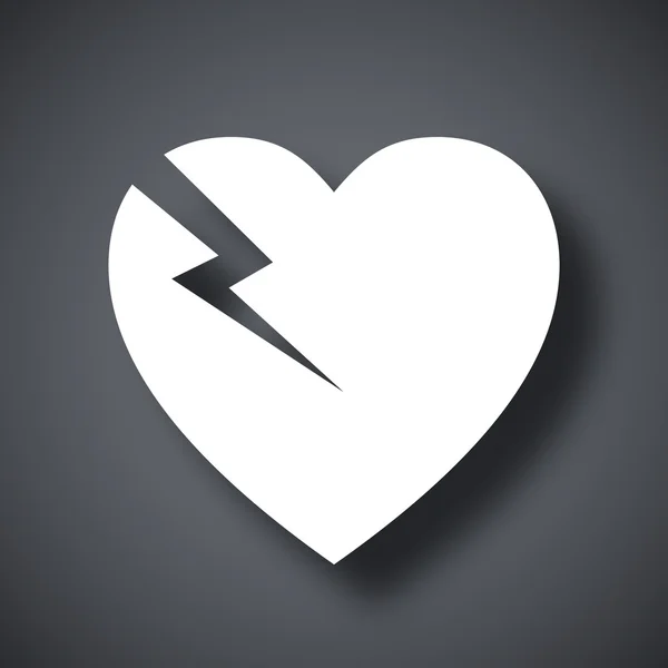 Pauze hart pictogram — Stockvector