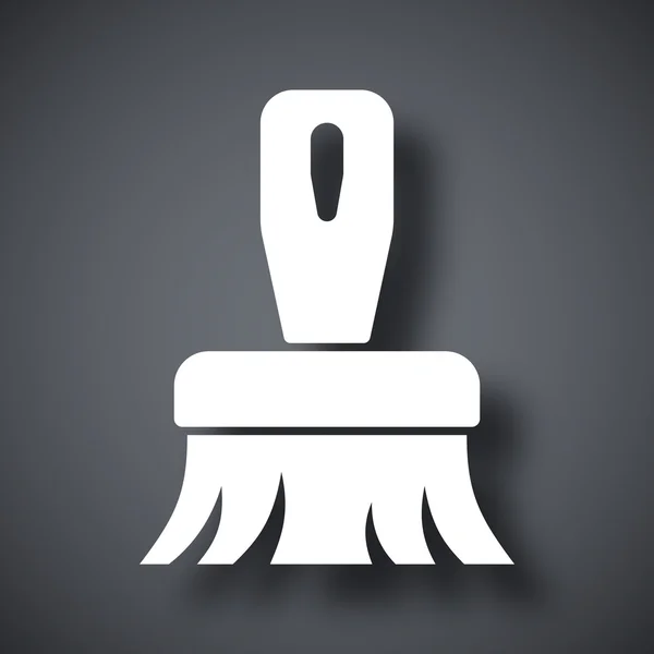 Icono de cepillo — Vector de stock