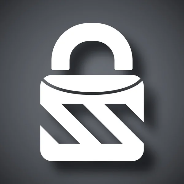 Closed padlock icon — Stock Vector