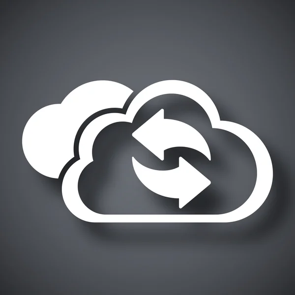 Cloud computing refresh icon — Stock Vector