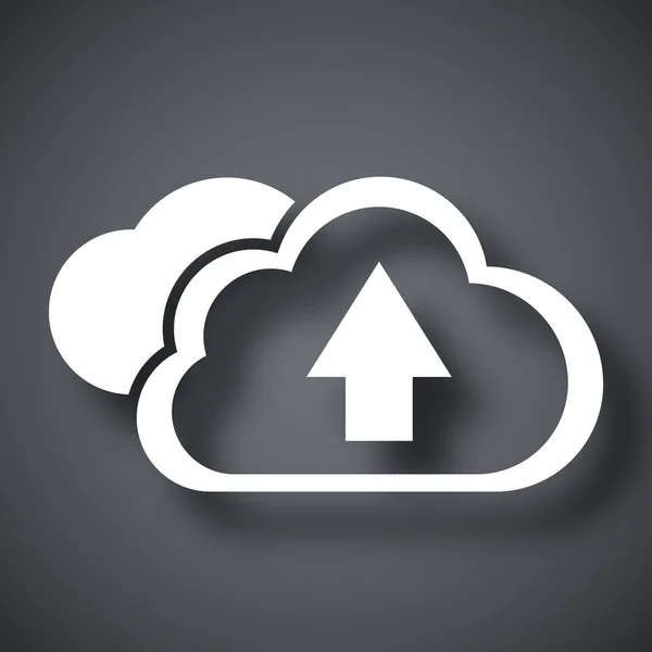 Icona upload cloud computing — Vettoriale Stock