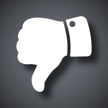 El başparmak aşağı simgesi