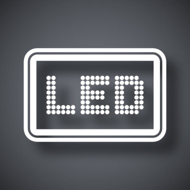 LED screen icon clipart