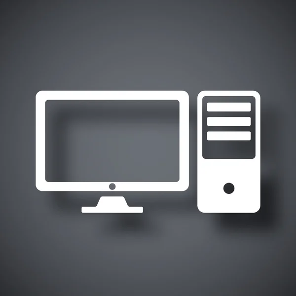 Desktop-Computer-Symbol — Stockvektor