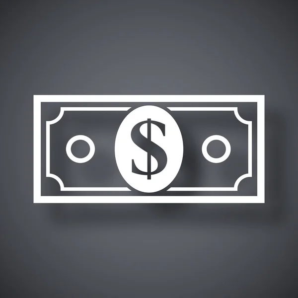 Icône de billet de dollar — Image vectorielle
