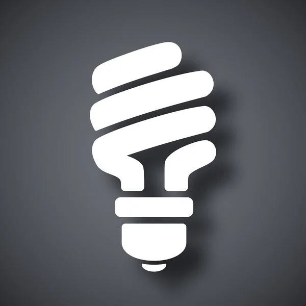 Ícone de lâmpada fluorescente de poupança de energia — Vetor de Stock