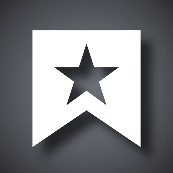 Zászló és csillag ikon — Stock Vector