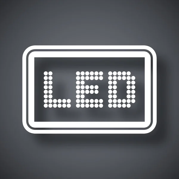 LED screen icon — Stock Vector