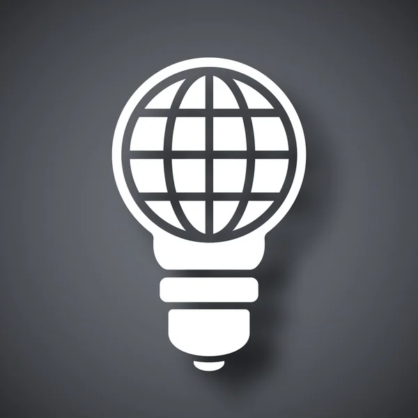 Light bulb with globe — Stock Vector