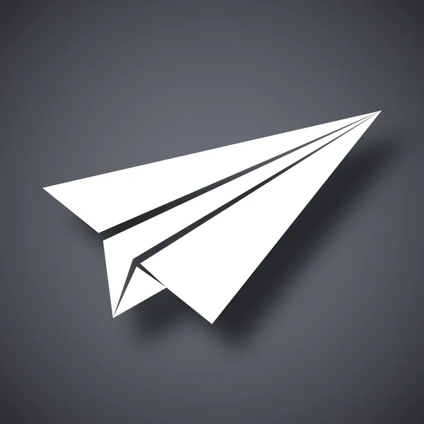 Flugzeug-Ikone aus Papier — Stockvektor