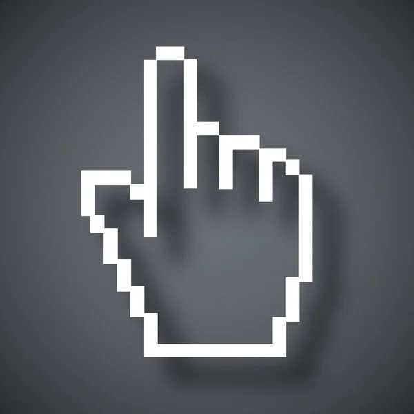 Verpixelter Handcursor — Stockvektor