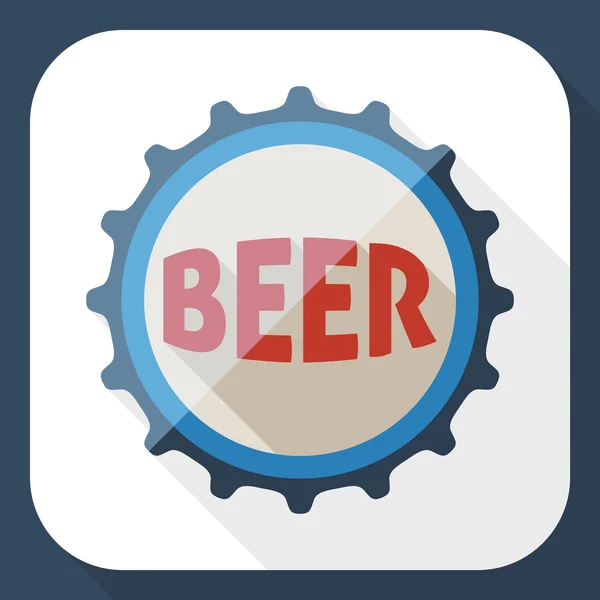 Ícone de tampa de garrafa de cerveja — Vetor de Stock