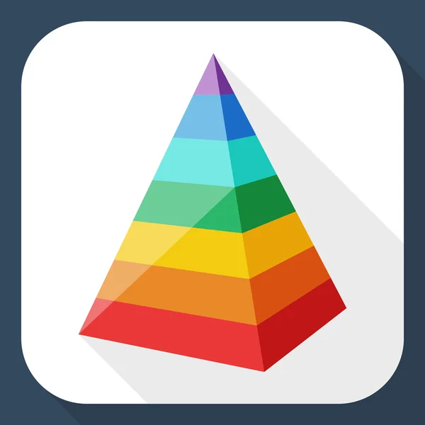 颜色分层的金字塔 — 图库矢量图片