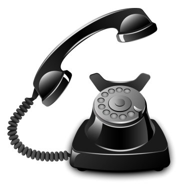 Kaldırılan alıcı ile eski telefon