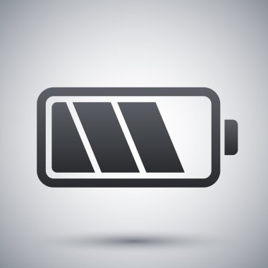 Siyah ve beyaz pil simgesi