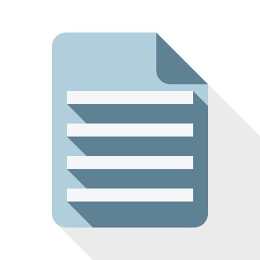 Uzun gölge ile belge simgesi