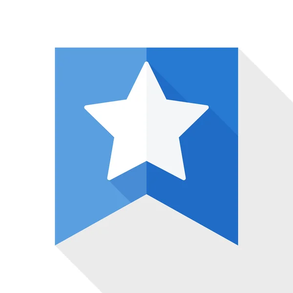 Estrela no ícone da bandeira — Vetor de Stock