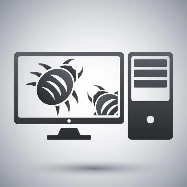 Workstation está infectado por malware — Archivo Imágenes Vectoriales