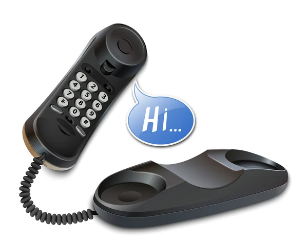 Telefoon en toespraak bubble — Stockvector