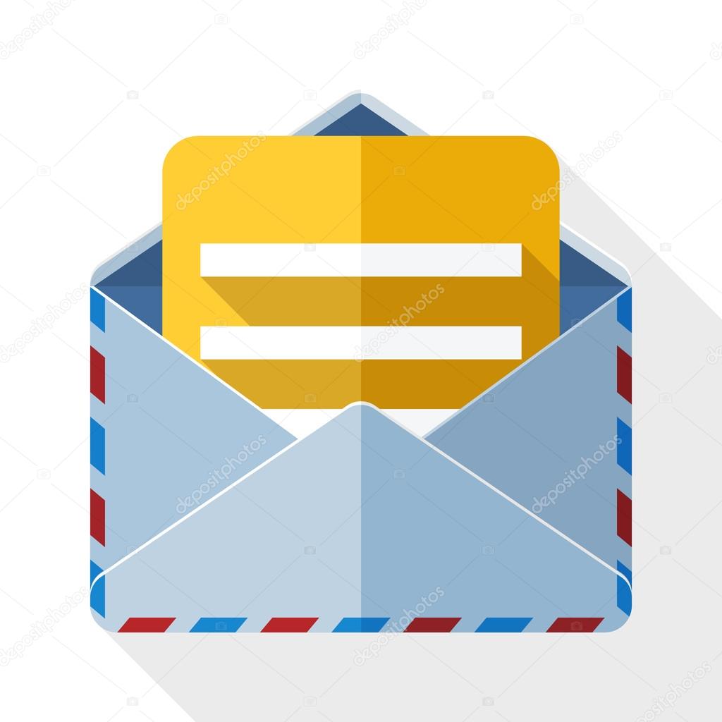 Envelope icon with a letter