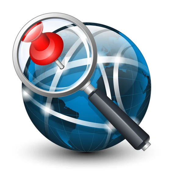 Global search icon. — Stock Vector