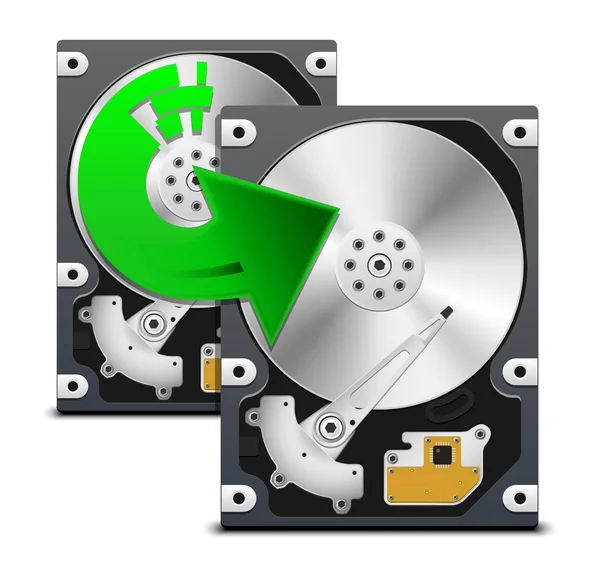 Sauvegarde des données du disque dur — Image vectorielle