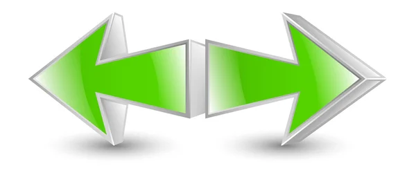 Green arrows icon. — Stock Vector