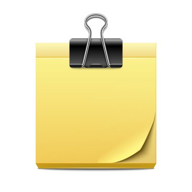 Yapışkan not kağıdı cilt Klipsli