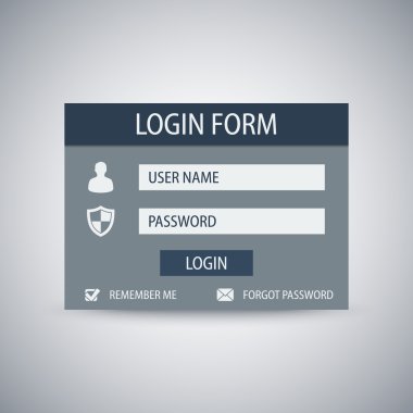 Web giriş form şablonu