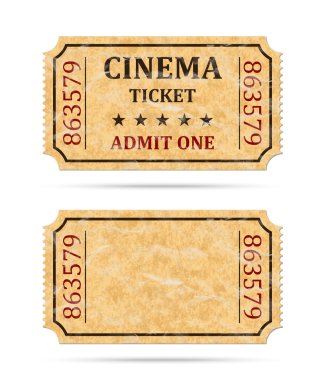 Retro sinema biletleri