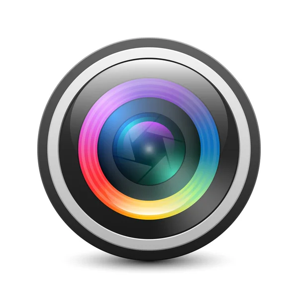 Fényképezőgép lencse ikon — Stock Vector