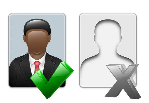 Hombre negro iconos de usuario . — Archivo Imágenes Vectoriales
