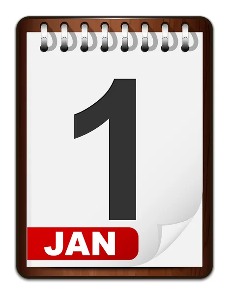 Kalender 1 januari symbol — Stock vektor