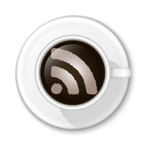 Kaffee-Rss-Symbol — Stockvektor