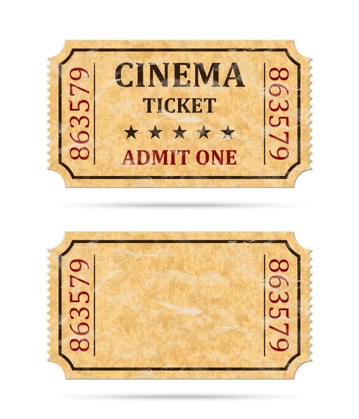 Entradas de cine retro — Vector de stock