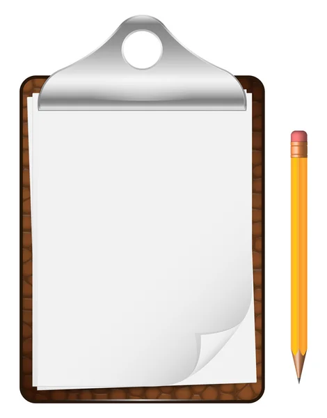 Blank clipboard with pencil. — Stock Vector