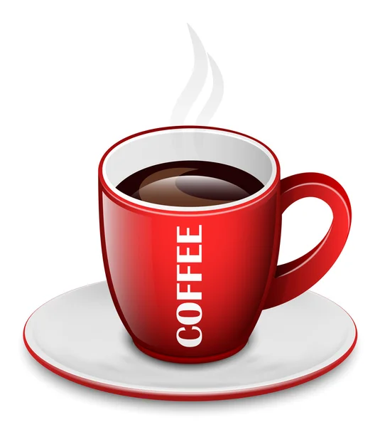 Чашка кофе с блюдцем — стоковый вектор