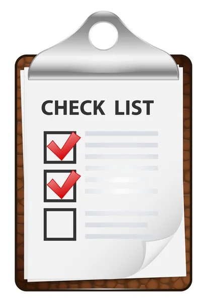 Klembord met checklist — Stockvector