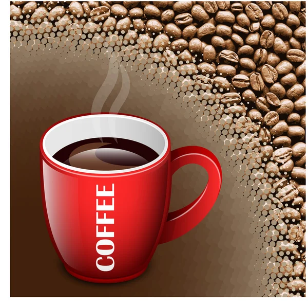 พื้นหลังถ้วยกาแฟ — ภาพเวกเตอร์สต็อก