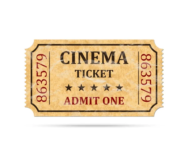 Bilet do kina retro — Wektor stockowy