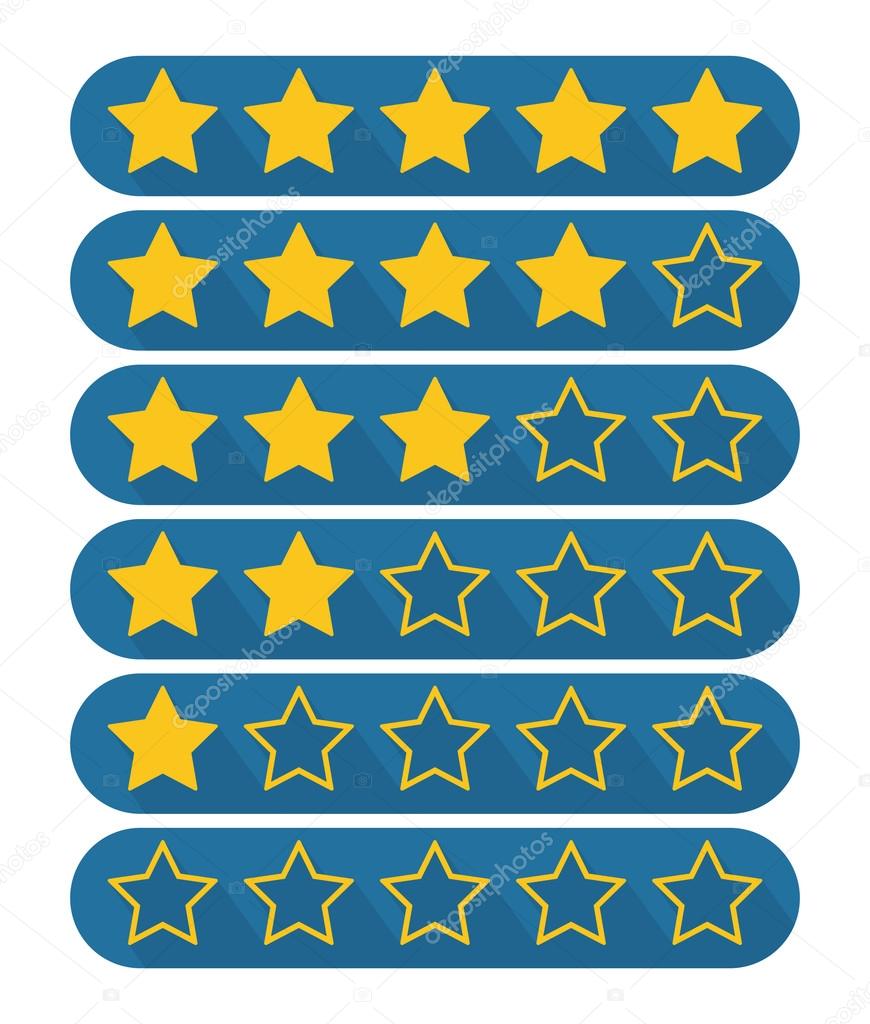 Rating stars symbol