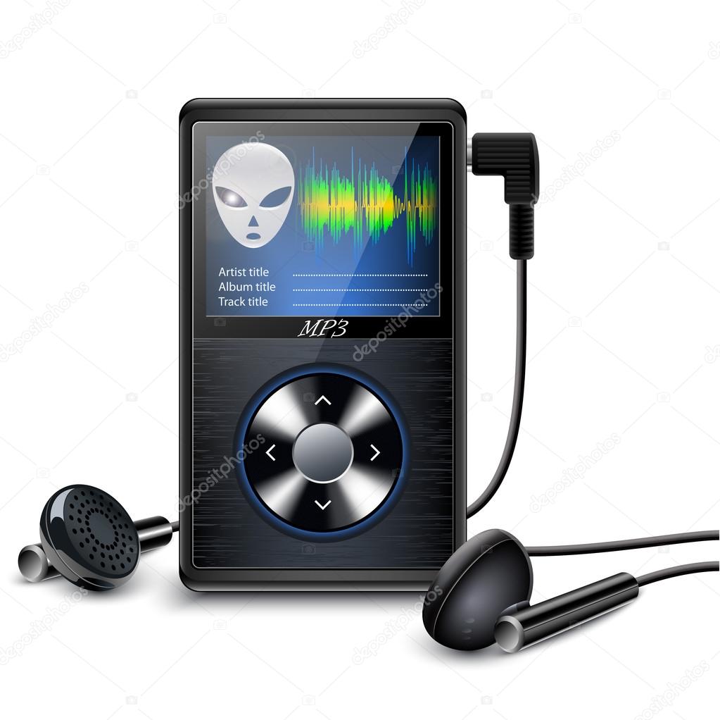 MP3 Плеер В Оригинальном Дизайне Векторное Изображение ©RealVector.