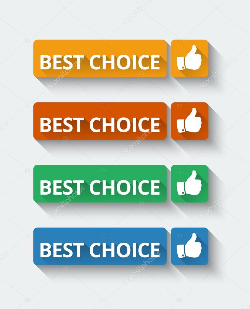 Colored best choice labels