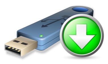 Download işareti ile birden parlamak götürmek