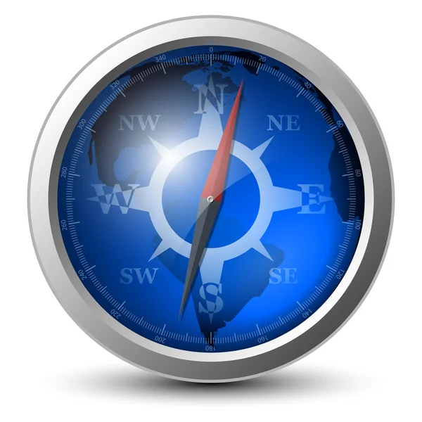 Kompas, navigatie pictogram — Stockvector