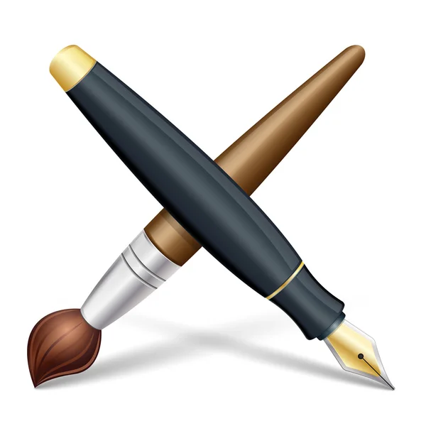 Πένα και πινέλο. — Διανυσματικό Αρχείο
