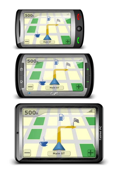 Appareils avec module GPS — Image vectorielle